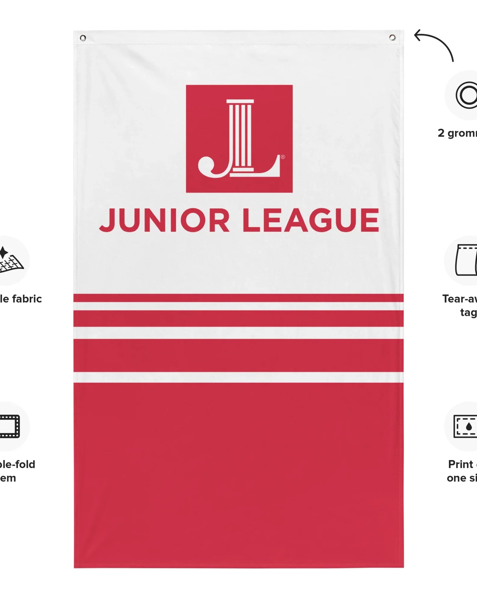 ProductJunior League Flag - Traditional Logo | JL Event Supplies mockup