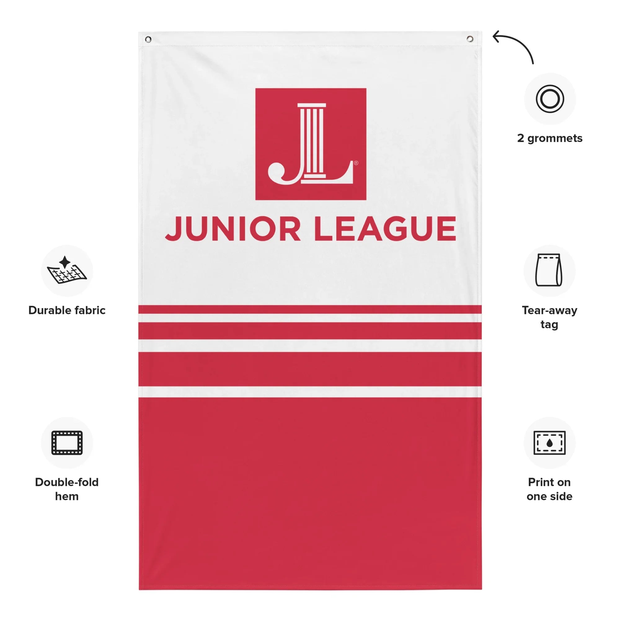 ProductJunior League Flag - Traditional Logo | JL Event Supplies mockup