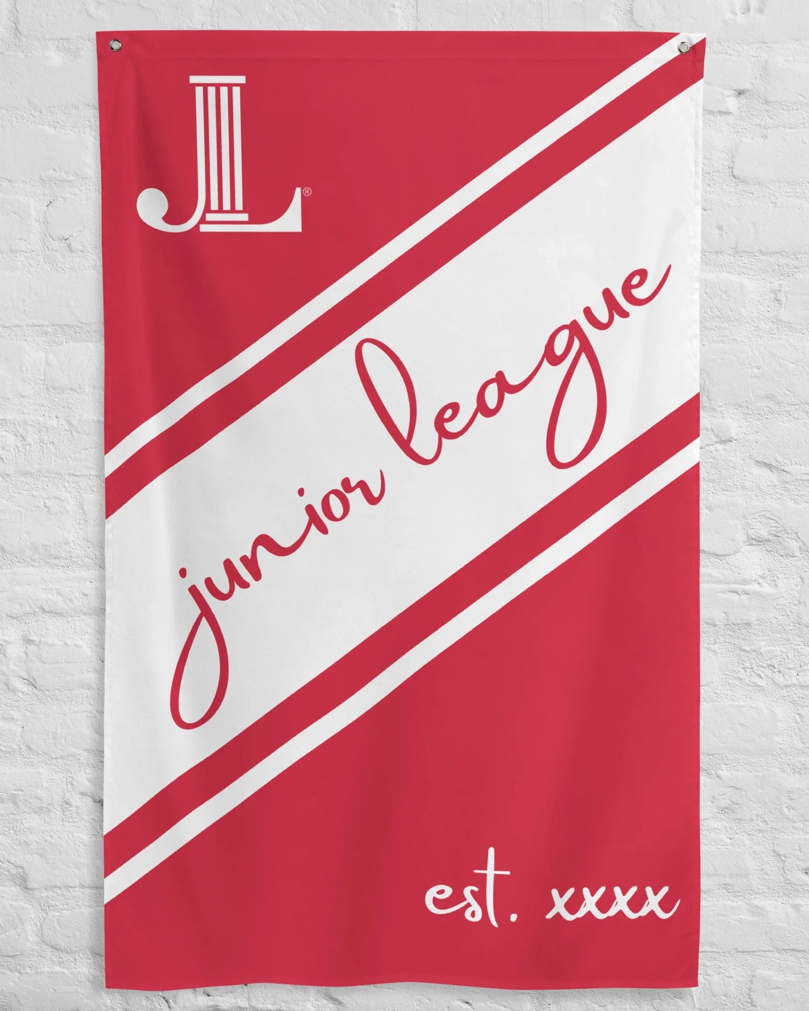 Personalized Junior League Flag | JL Event Supplies