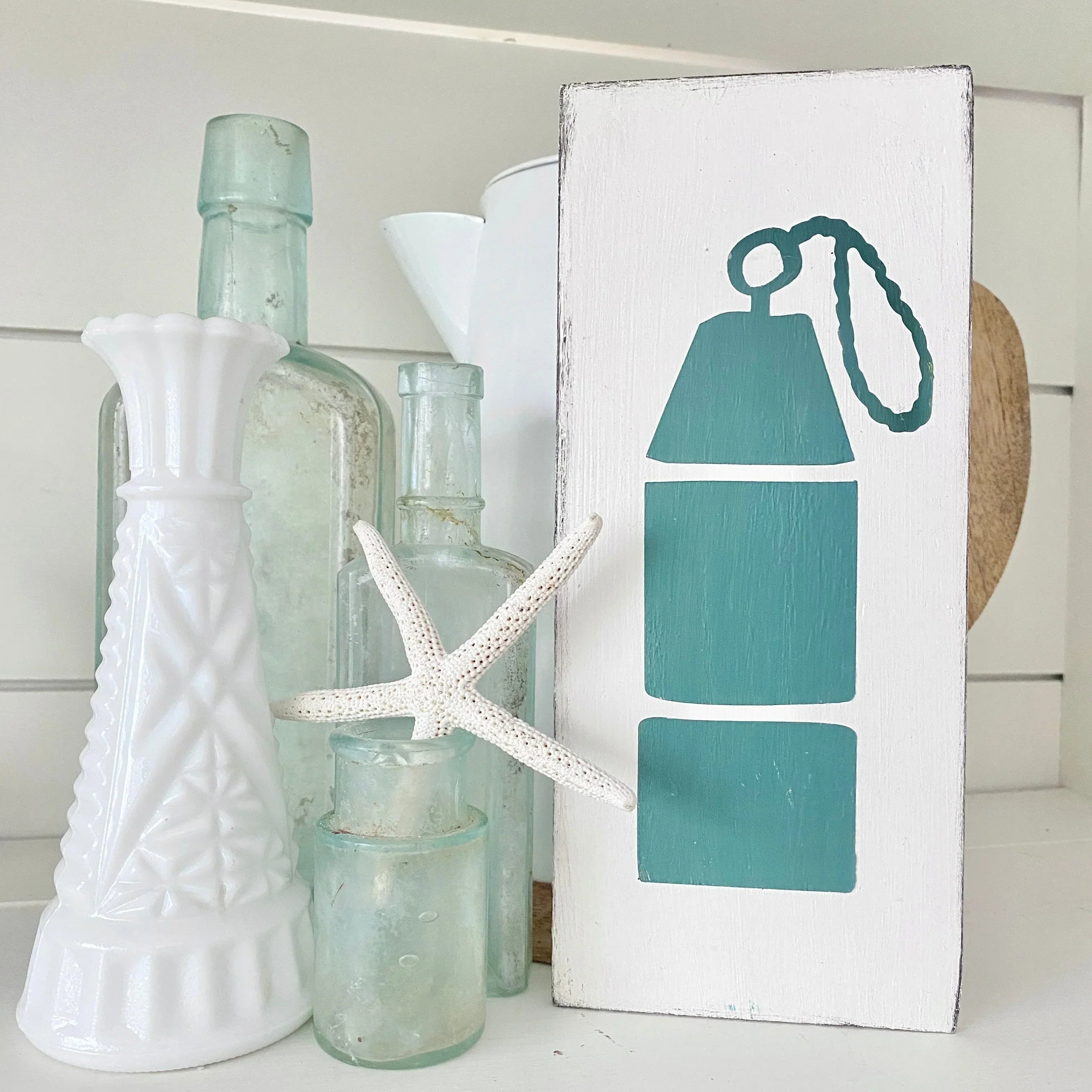 Buoy Wood Sign | Coastal Dorm Decor | Wall Art