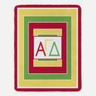 Alpha Gamma Delta XL 60x80 Sherpa Throw Blanket - Geometric Throw Blankets
