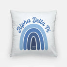 Alpha Delta Pi 18" Throw Pillow Cover - Rainbow Pillow Covers