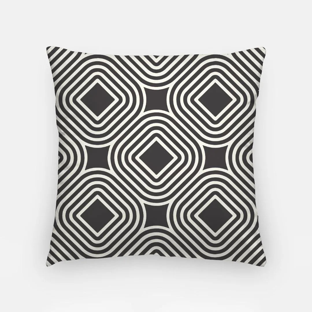 Black and White Geometric Throw Pillow Cover 18" Throw Pillows