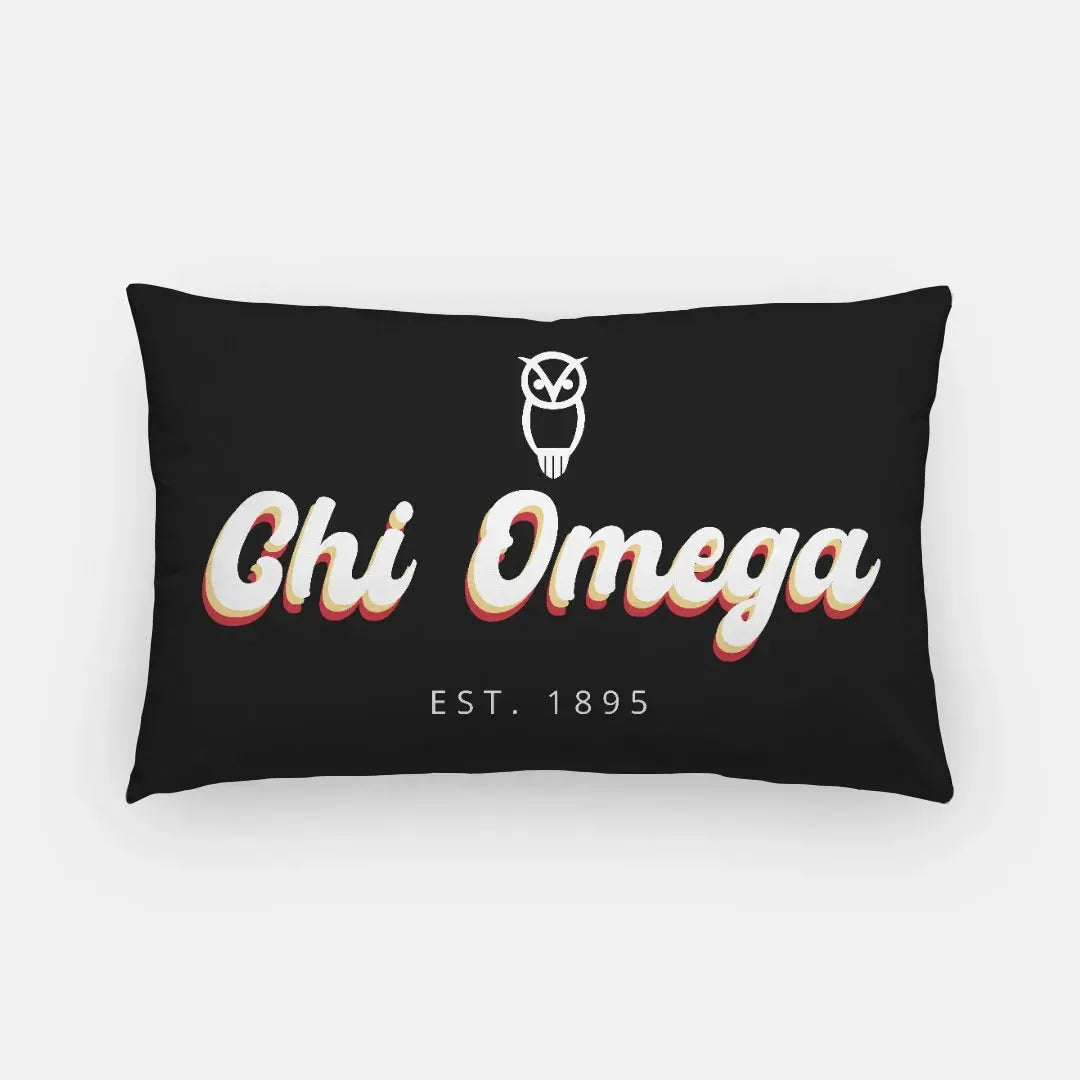 Chi O Lumbar Pillow Cover - Retro Pillow Covers