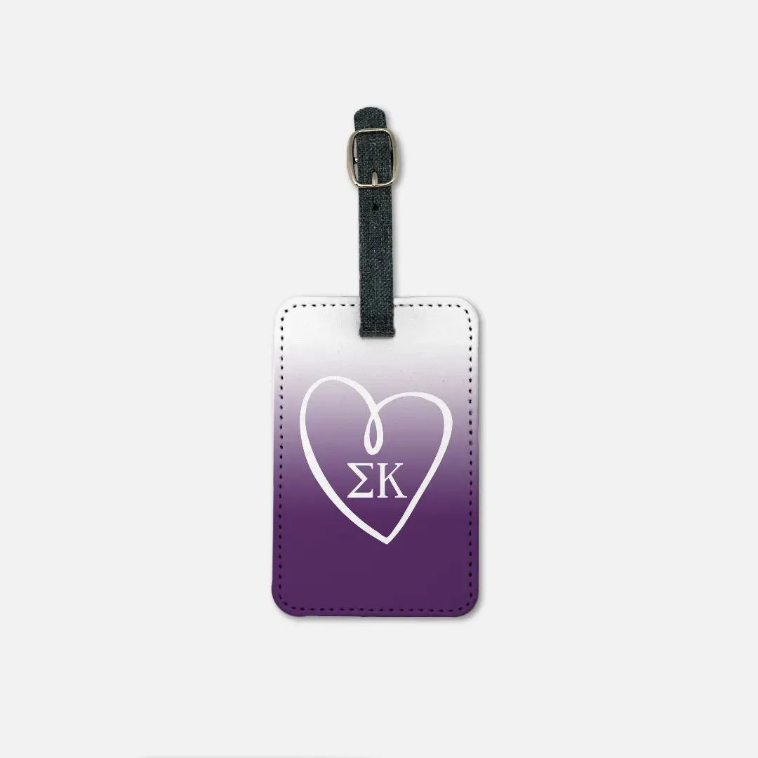 Sigma Kappa (Set of2) Purple Gradient Luggage Tags Luggage Tags