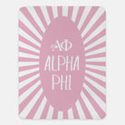 Alpha Phi XL 60x80 Sherpa Blanket - Starburst Pink Throw Blankets