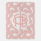 Gamma Phi Beta XL 60x80 Sherpa Throw Blanket - Blush Carnations Throw Blankets