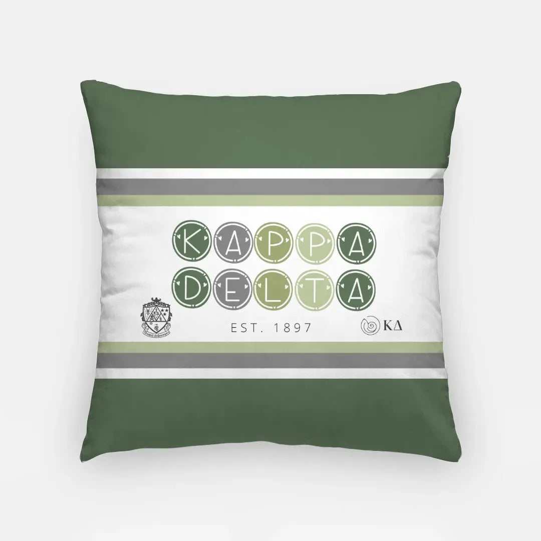 Kappa Delta 18" Throw Pillow Cover - Olive Dots Pillow Covers