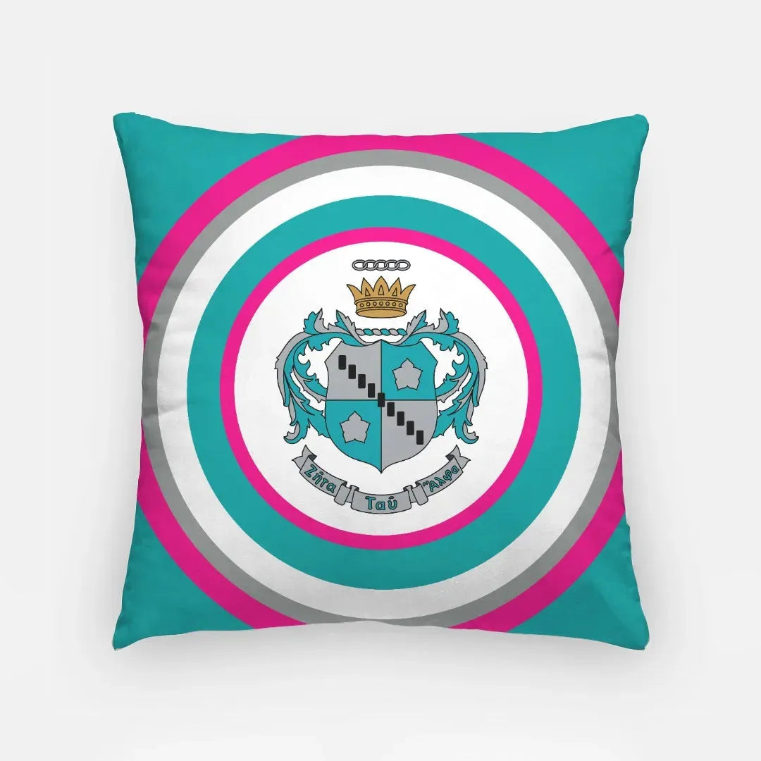 Zeta Tau Alpha Throw Pillow Cover - Bullseye 18" Pillow Covers