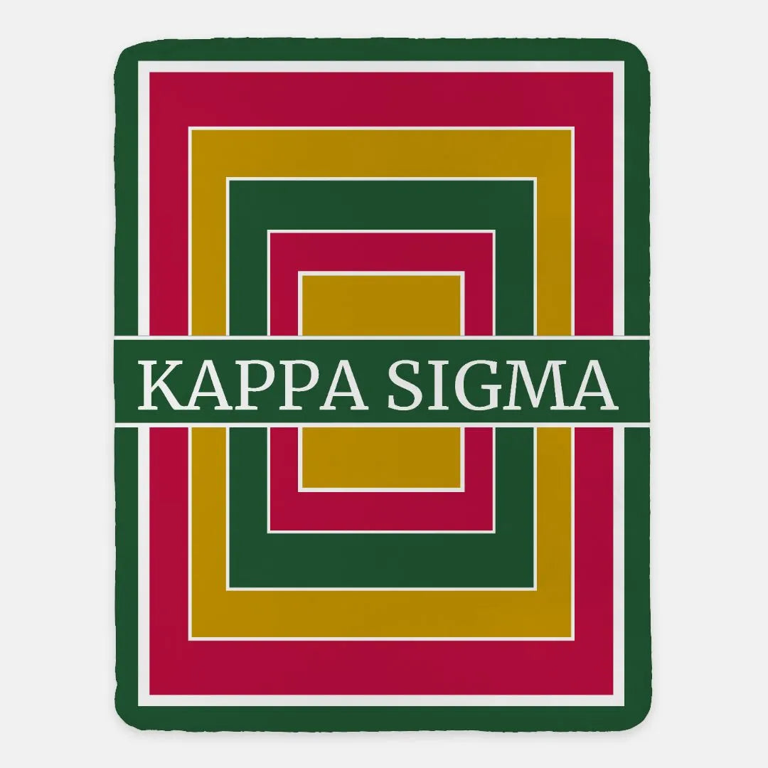 Kappa Sigma XL 60x80 Sherpa Blanket - Geo Default Title Throw Blankets