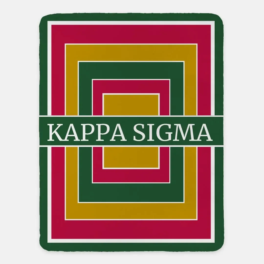 Kappa Sigma XL 60x80 Sherpa Blanket - Geo Default Title Throw Blankets