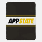 APP STATE XL 60x80 Sherpa Blanket - Center Band Throw Blankets