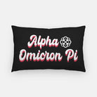 Alpha Omicron Pi Lumbar Throw Pillow Cover - Retro Pillow Covers