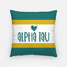 Alpha Tau 18" Throw Pillow Cover - Stripes Pillow Covers