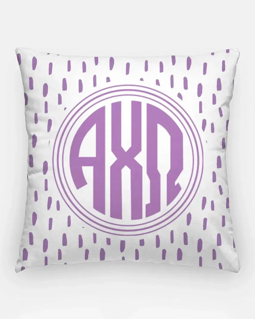 Alpha Chi Omega 18" Throw Pillow Cover - Iris Dash Pillow Covers