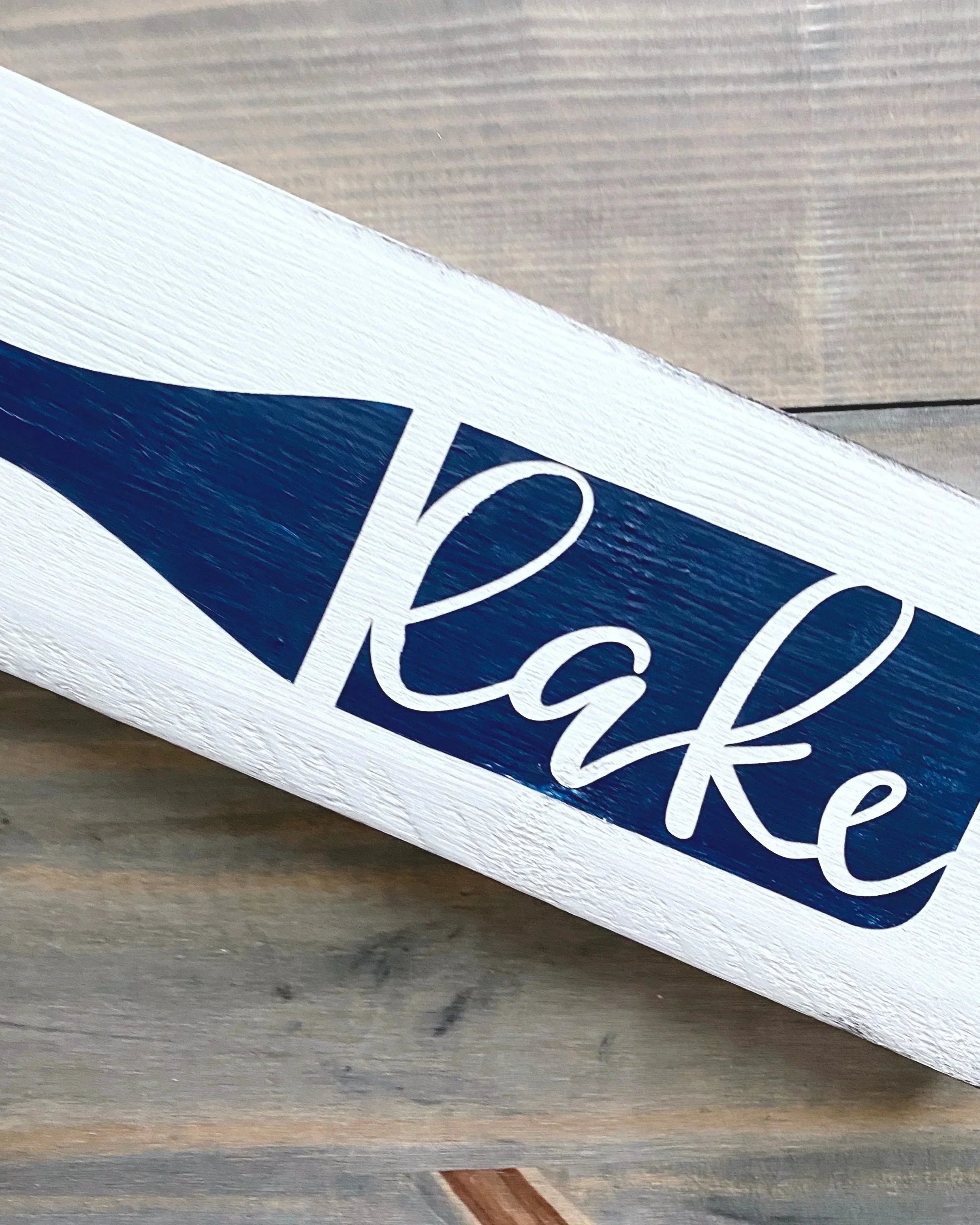 Lake Boat Oar Wood Sign | Coastal Dorm Decor | Wall Art