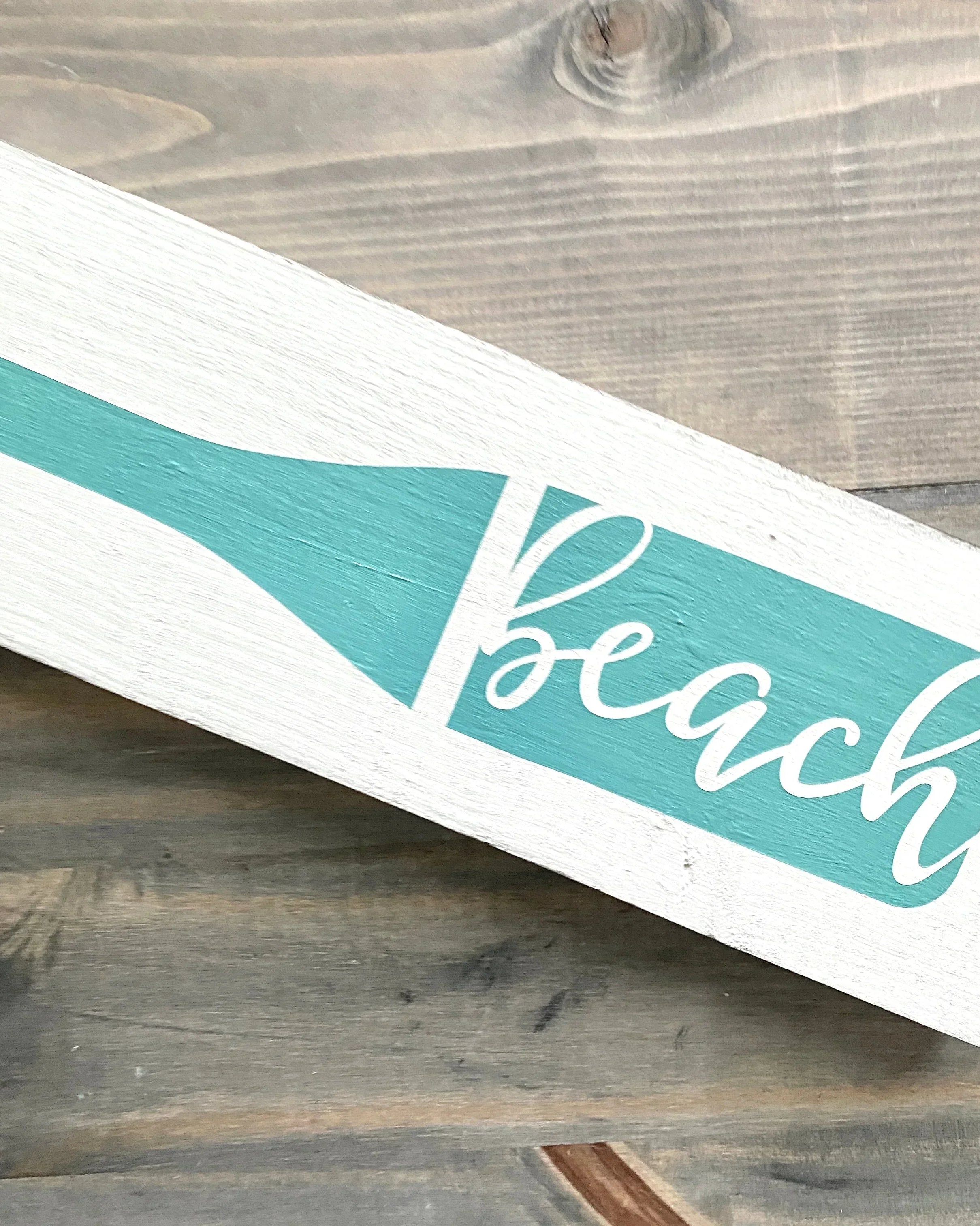 Beach Boat Oar Wood Sign | Coastal Dorm Decor | Wall Art
