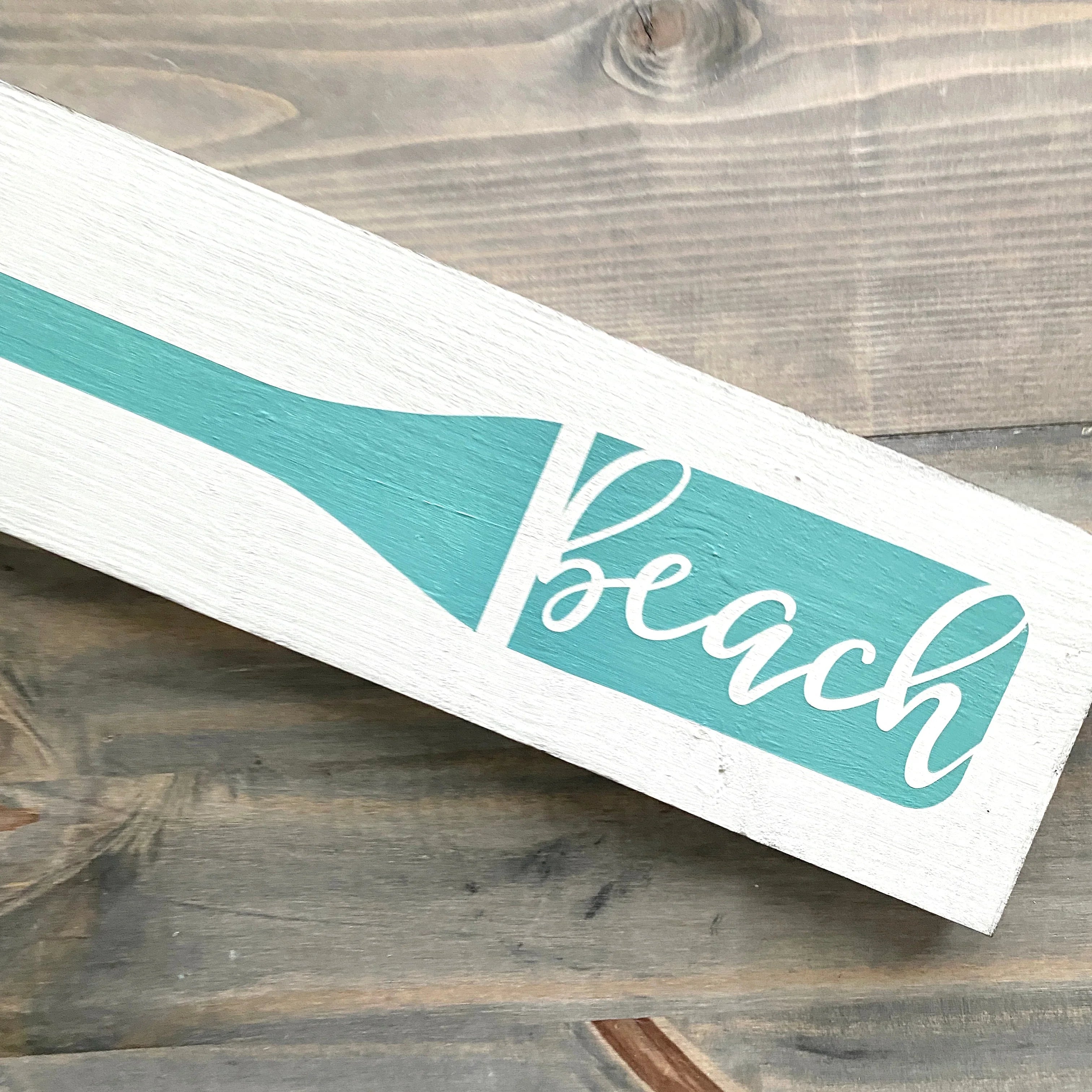 Beach Boat Oar Wood Sign | Coastal Dorm Decor | Wall Art