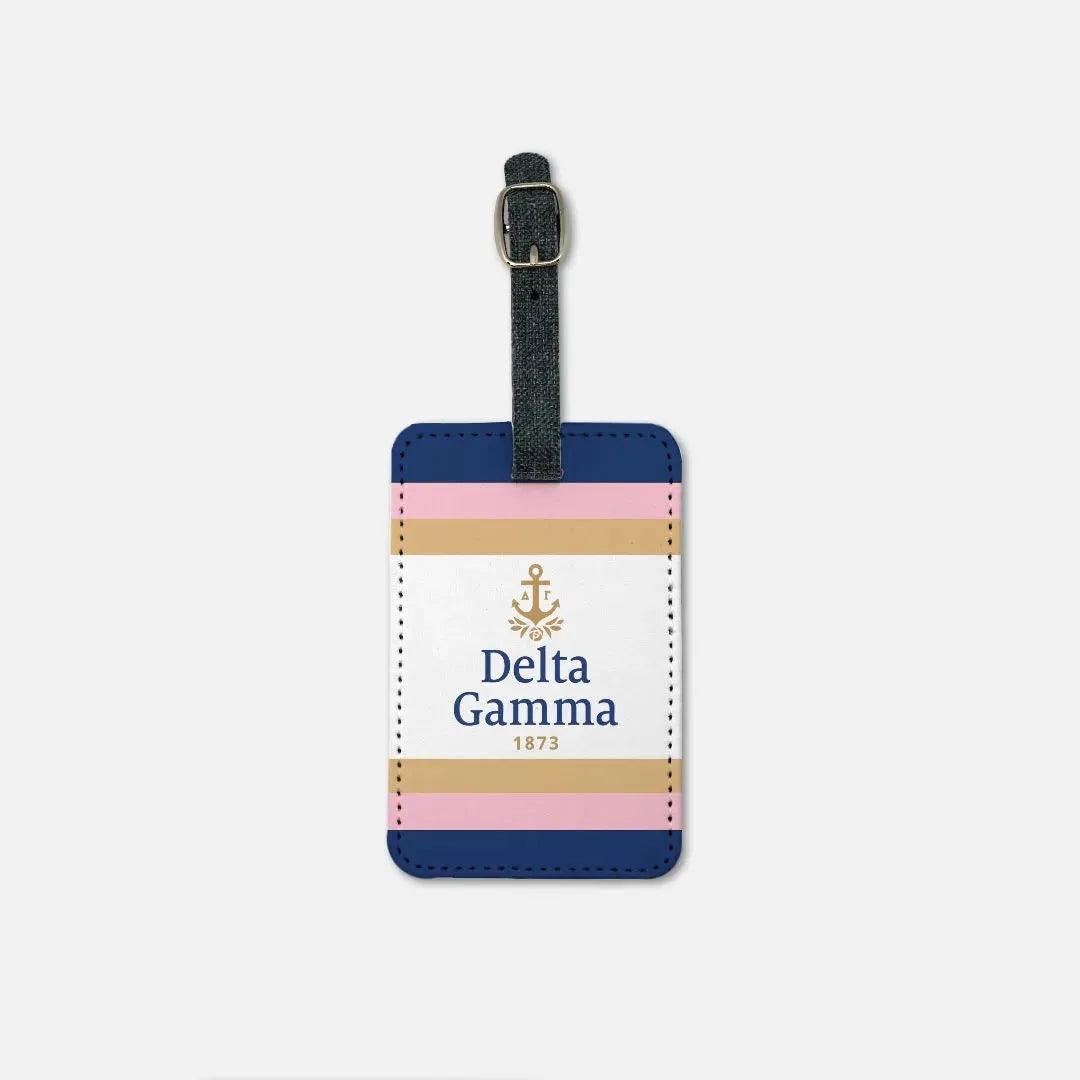 Delta Gamma (Set of 2) Luggage Tag - Stripes Luggage Tags