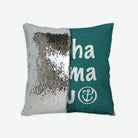 Alpha Sigma Tau Sequin Pillow Cover Silver Pillow Covers
