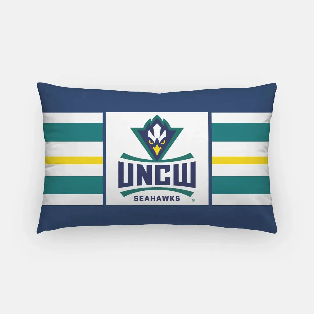 UNCW Seahawk Striped Lumbar Throw Pillow Cover Pillow Covers