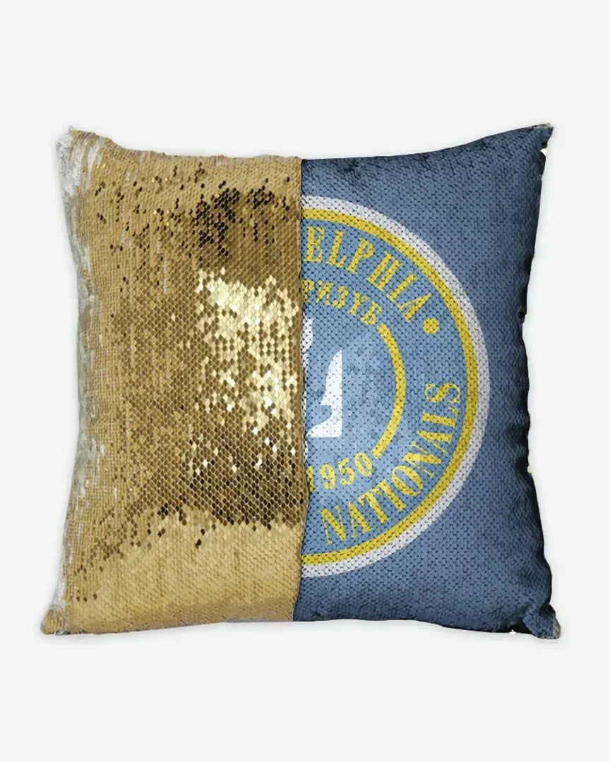 Ukrainian Nationals Sequin Pillow Cover Gold Pillow Covers