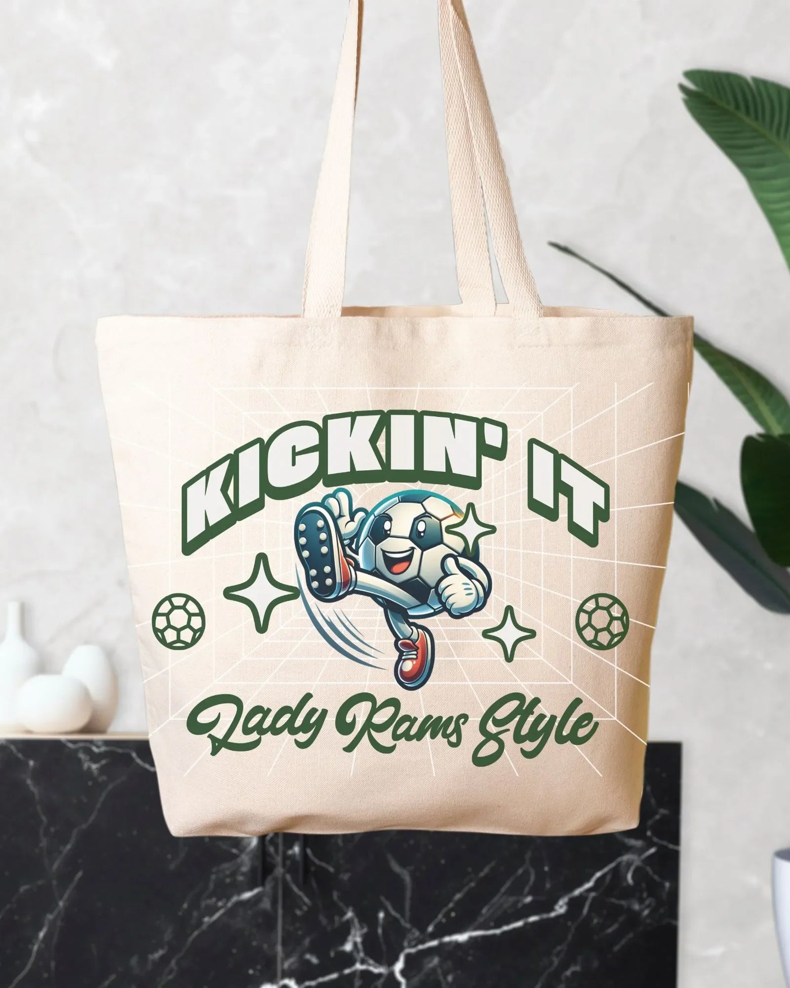 Kickin' It Lady Rams Style Oversized Tote Tote Bags