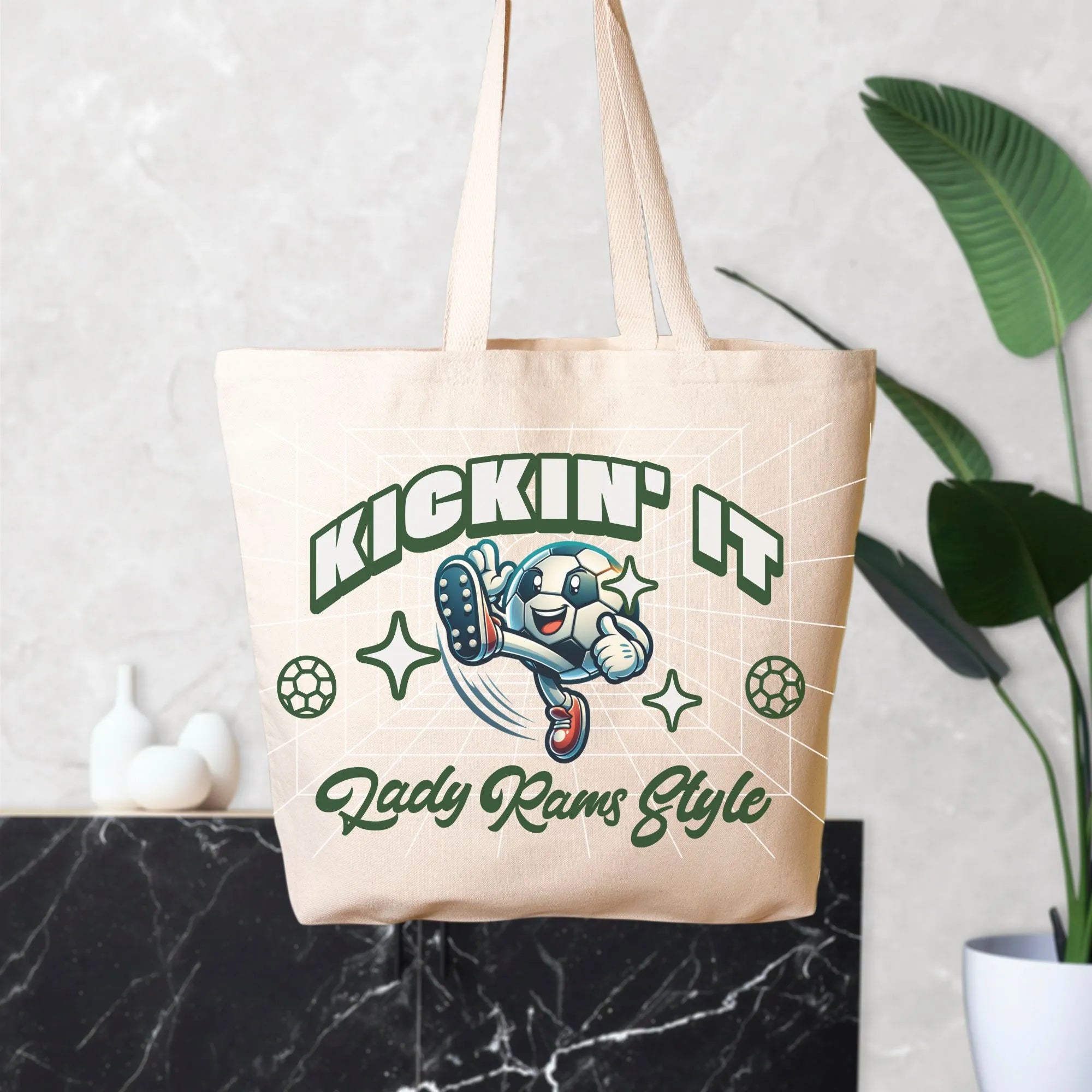 Kickin' It Lady Rams Style Oversized Tote Tote Bags