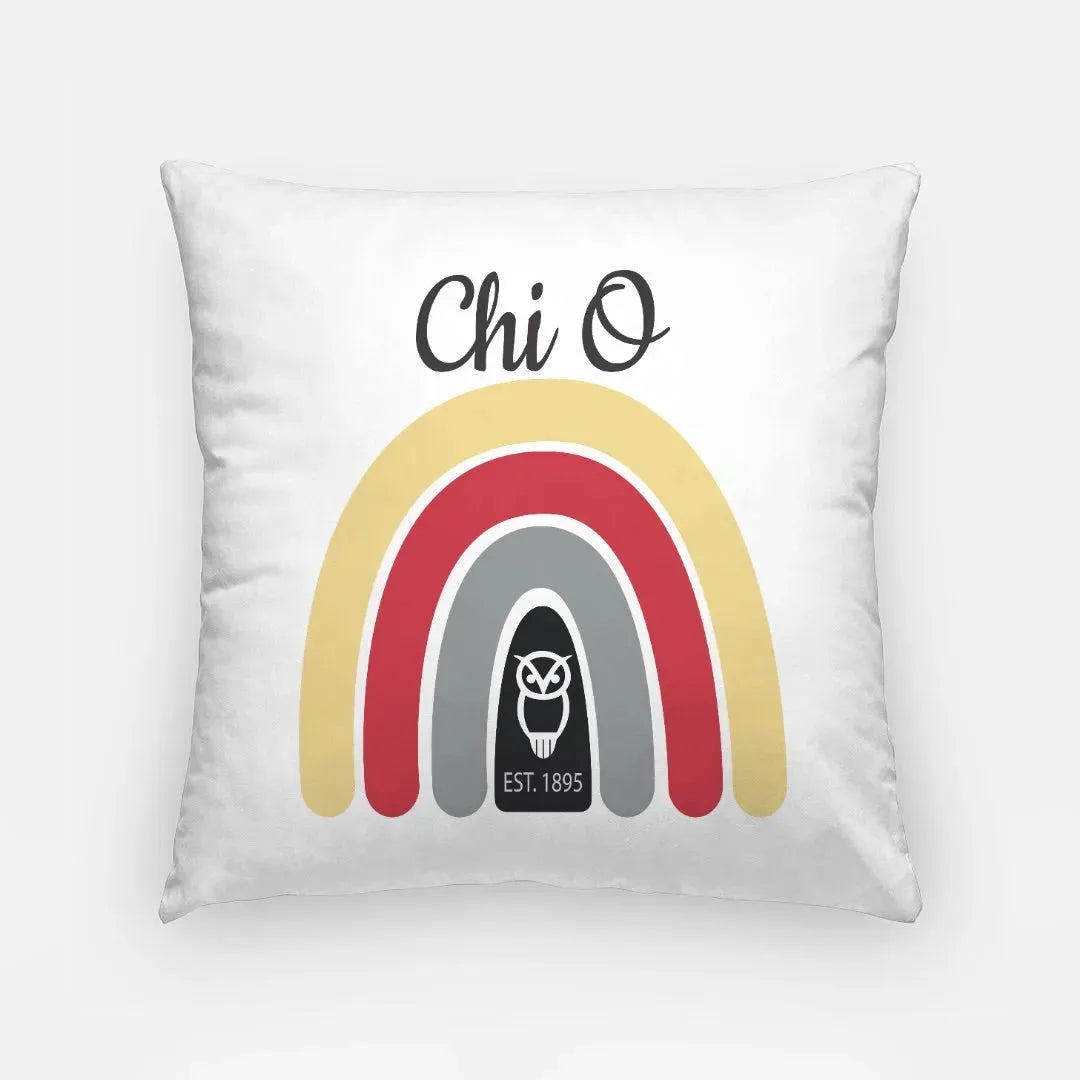 Chi O 18" Throw Pillow Cover - Rainbow Pillow Covers