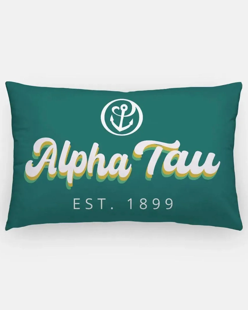 Alpha Sigma Tau Lumbar Pillow Cover - Retro Pillow Covers