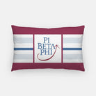 Pi Beta Phi Striped Lumbar Pillow Cover Pillow Covers
