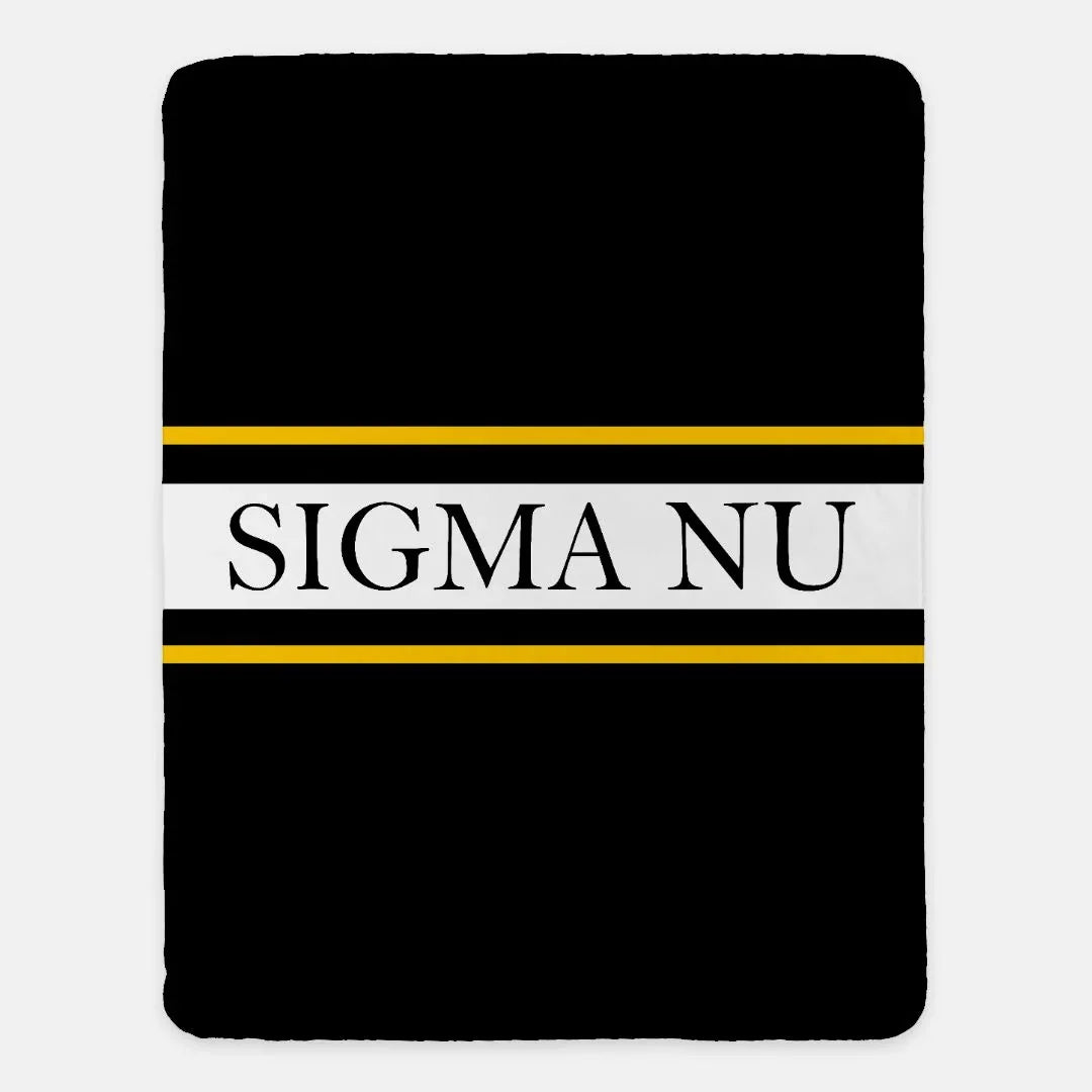 Sigma Nu Sherpa Blanket XL 60x 80 - Center Band Default Title Throw Blankets