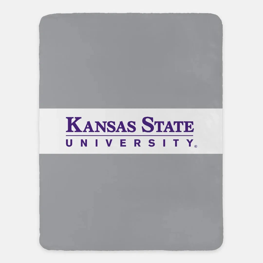Kansas State University XL 60x80 Sherpa Blanket - Traditional Throw Blankets