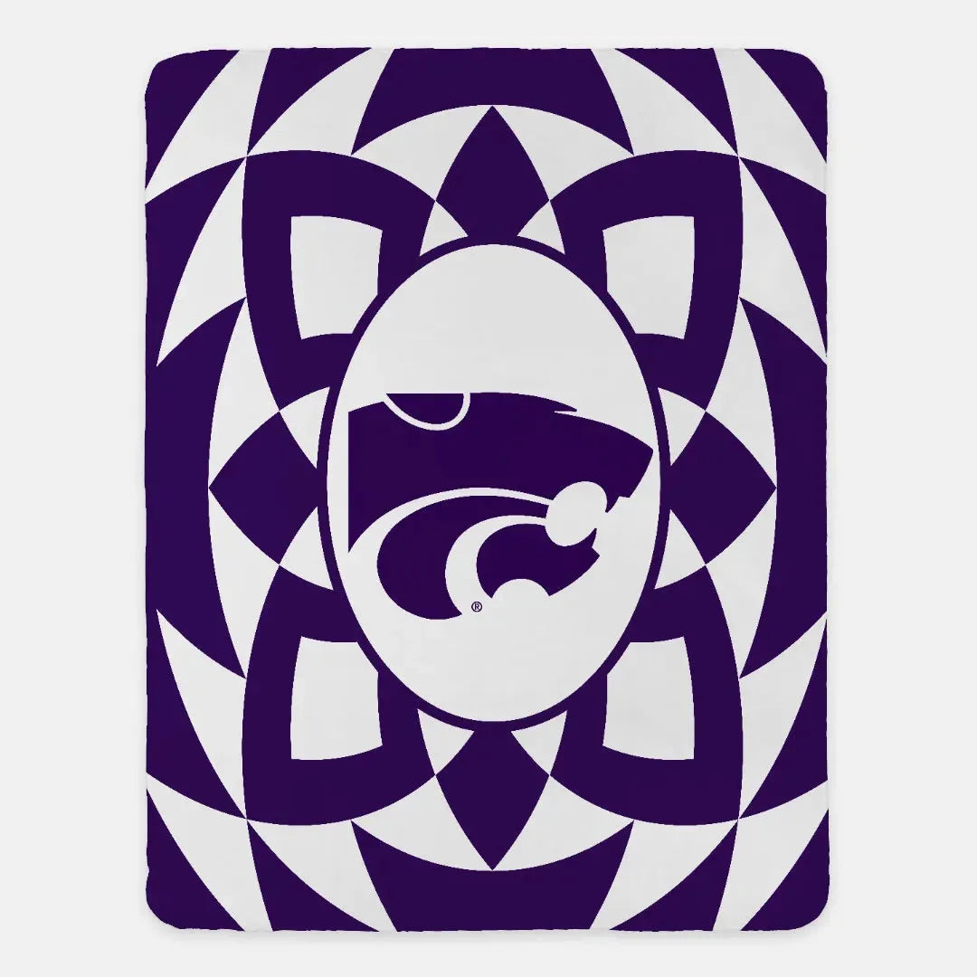Kansas State University Sherpa Blanket - Tribal 60"x80" Throw Blankets