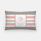 Gamma Phi Beta Striped Lumbar Pillow Cover - Crescent Pillow Covers