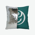 Alpha Sigma Tau Sequin Pillow Cover - Anchor Silver Pillow Covers