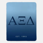 Alpha Xi Delta XL 60x80 Sherpa Throw Blanket - Blue Gradient Throw Blankets