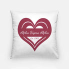 Alpha Sigma Alpha 18" Throw Pillow Cover - Heart Pillow Covers