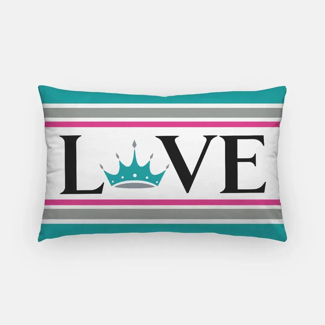 Zeta Tau Alpha Lumbar Throw Pillow Cover - "LOVE" Pillow Covers