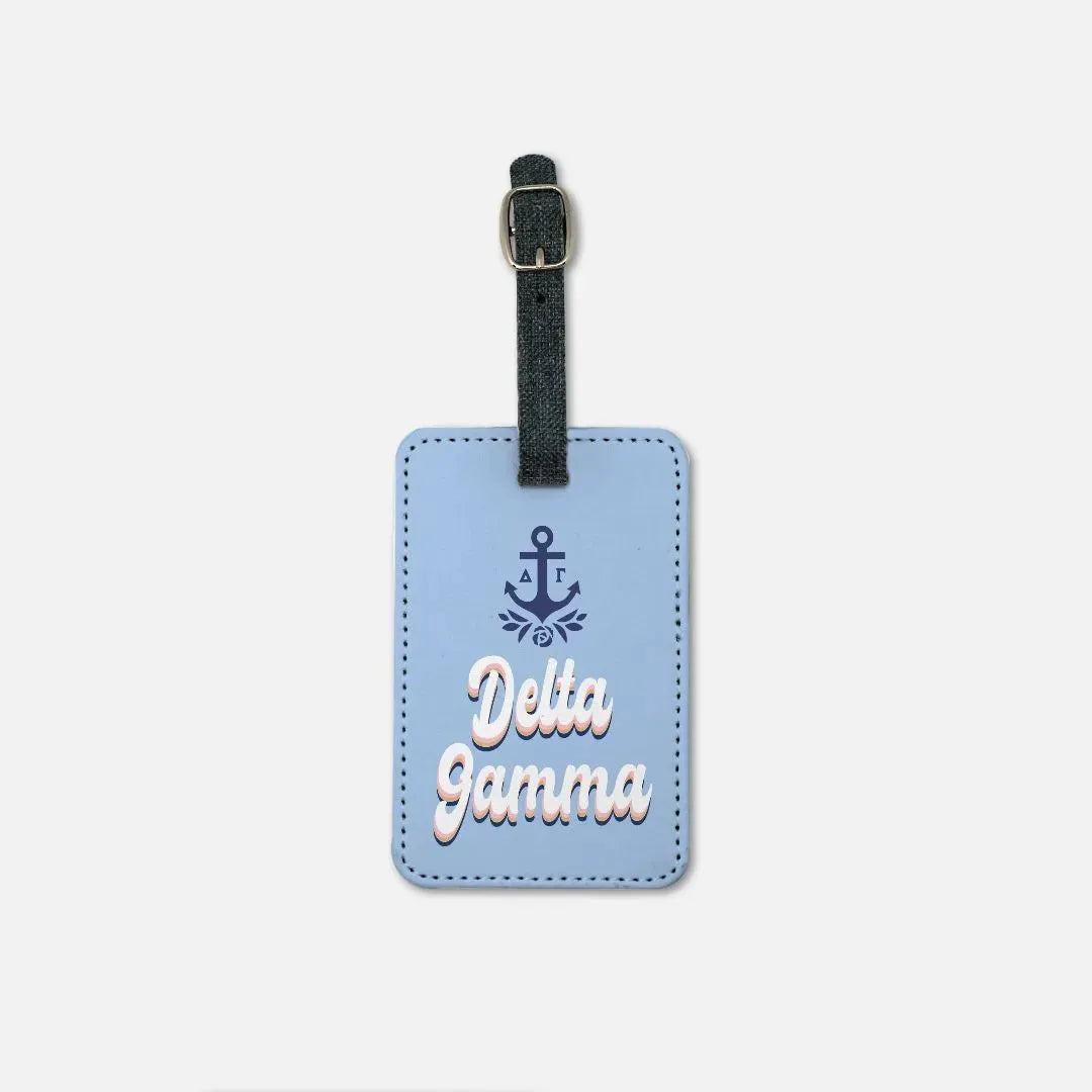 Delta Gamma Retro Luggage Tag (Set of 2) Luggage Tags