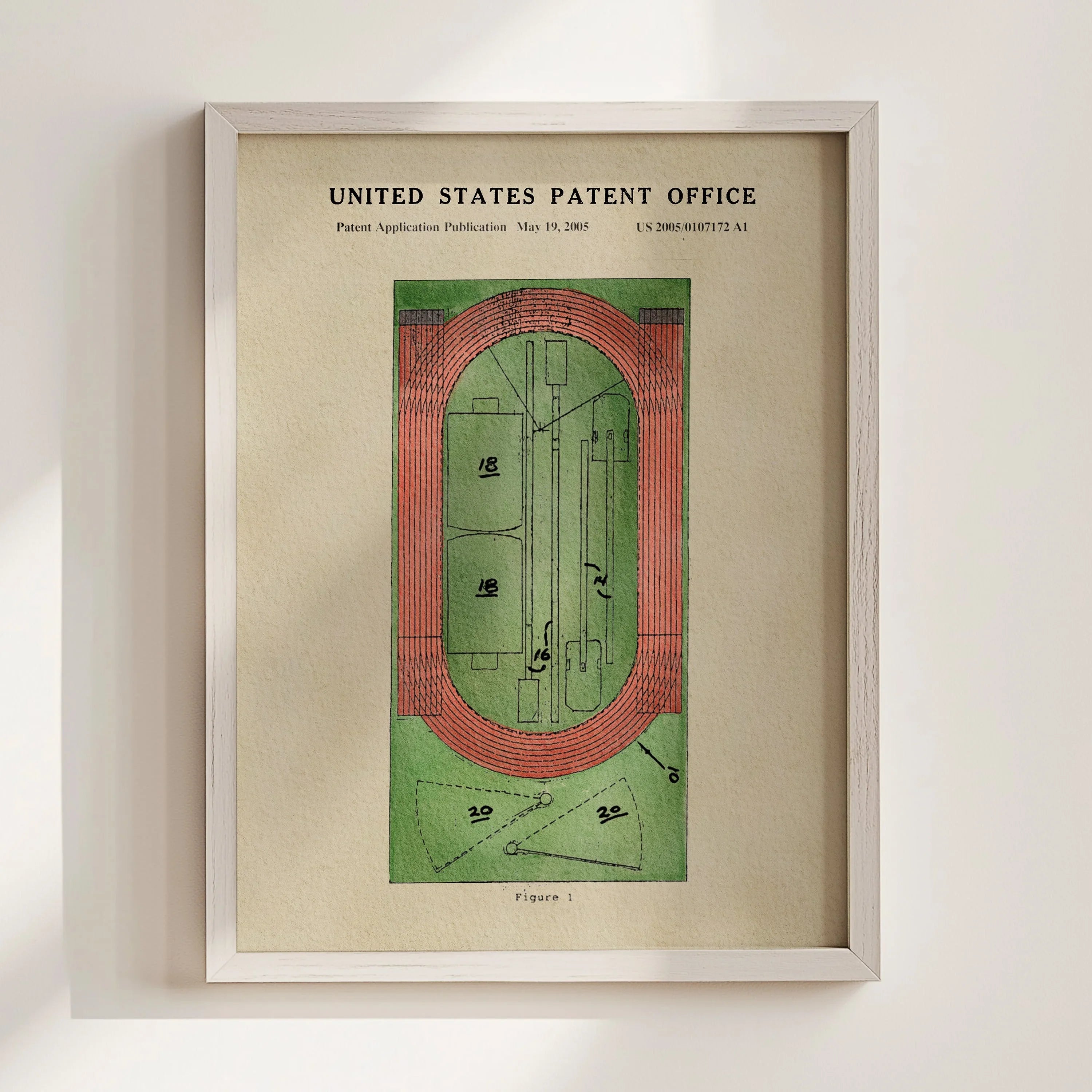 Running Track US Art Print | Sports-Themed Dorm Decor | Wall Art | Campus Greek Fit