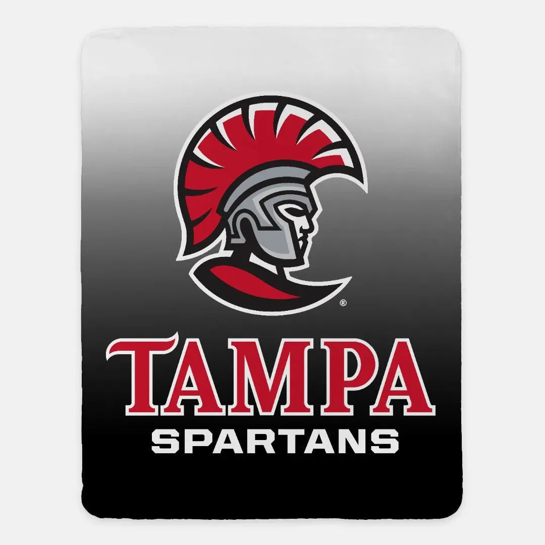 Tampa Spartans XL 60x80 Sherpa Blanket - Black Gradient Throw Blankets