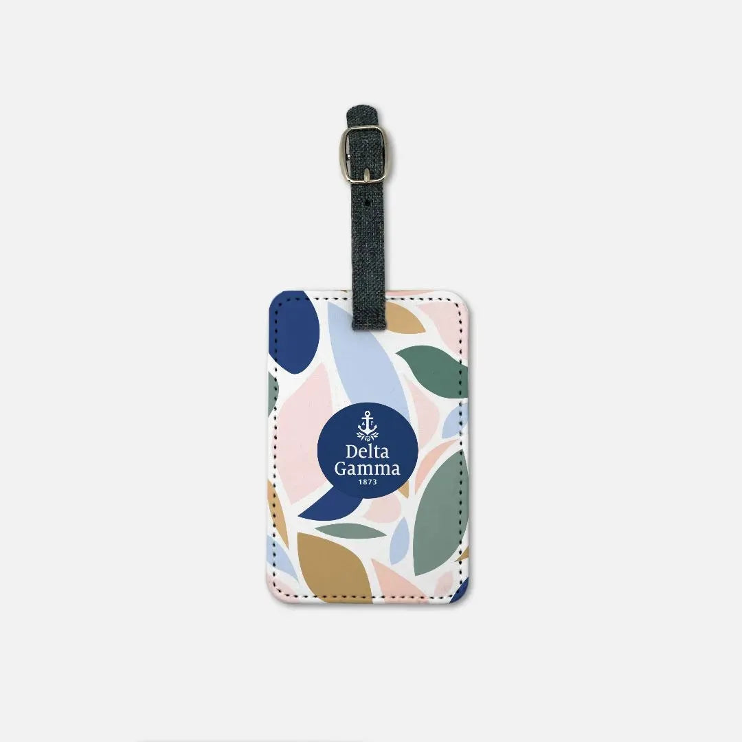Delta Gamma (Set of 2) Luggage Tags - Flat Leaves Luggage Tags