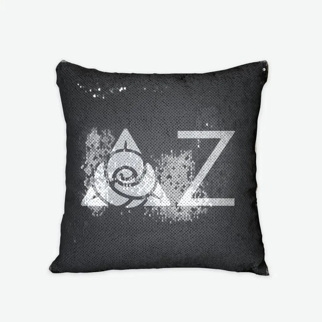 Delta Zeta Sequin Pillow Cover - Greek Letters Pillow Covers