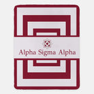 Alpha Sigma Alpha XL 60x80 Sherpa Throw Blanket - Geo Throw Blankets