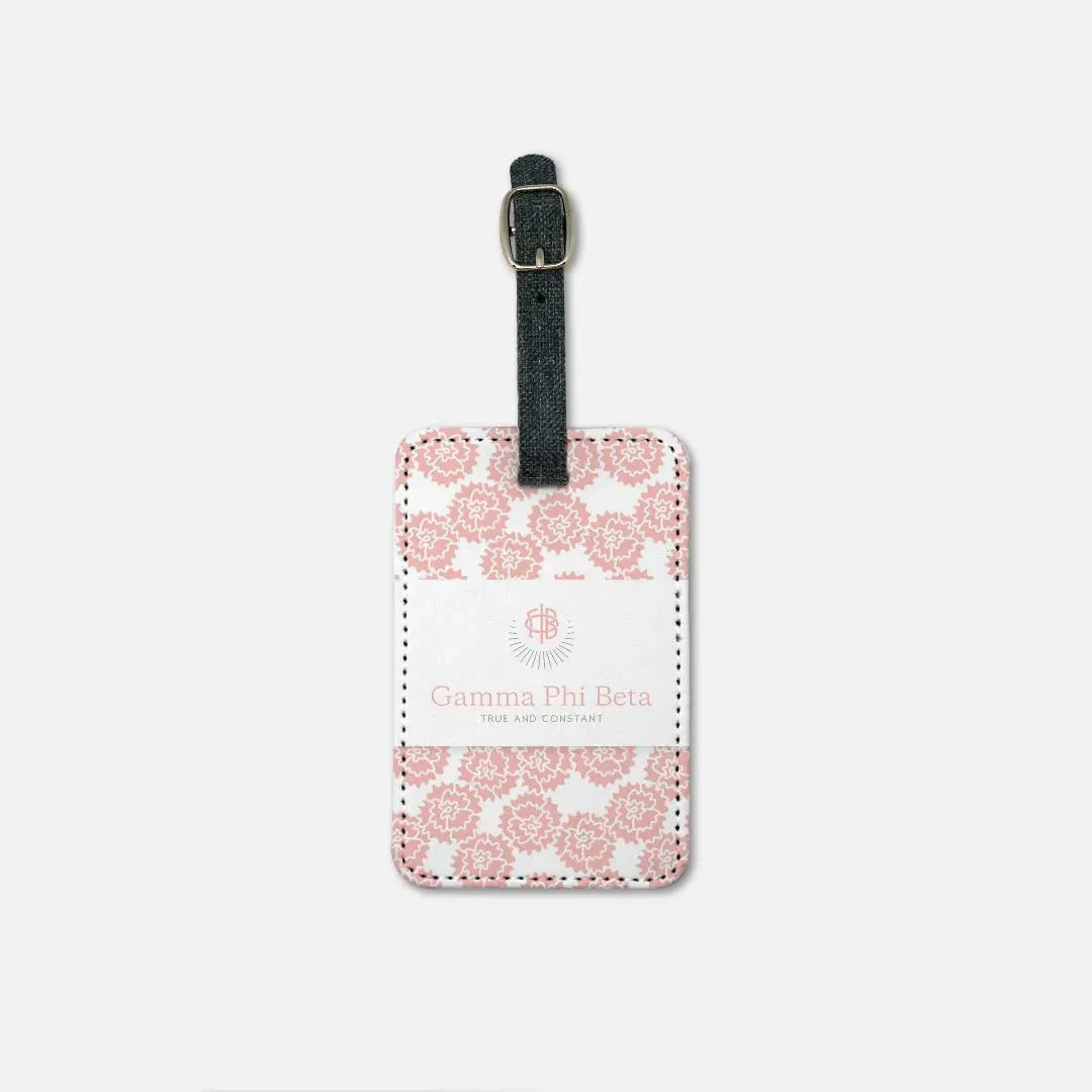 Gamma Phi Beta (Set of 2) Luggage Tag - Blush Carnation Luggage Tags