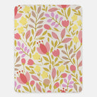 Flat Leaf Floral XL 60x80 Sherpa Blanket Pink Throw Blankets