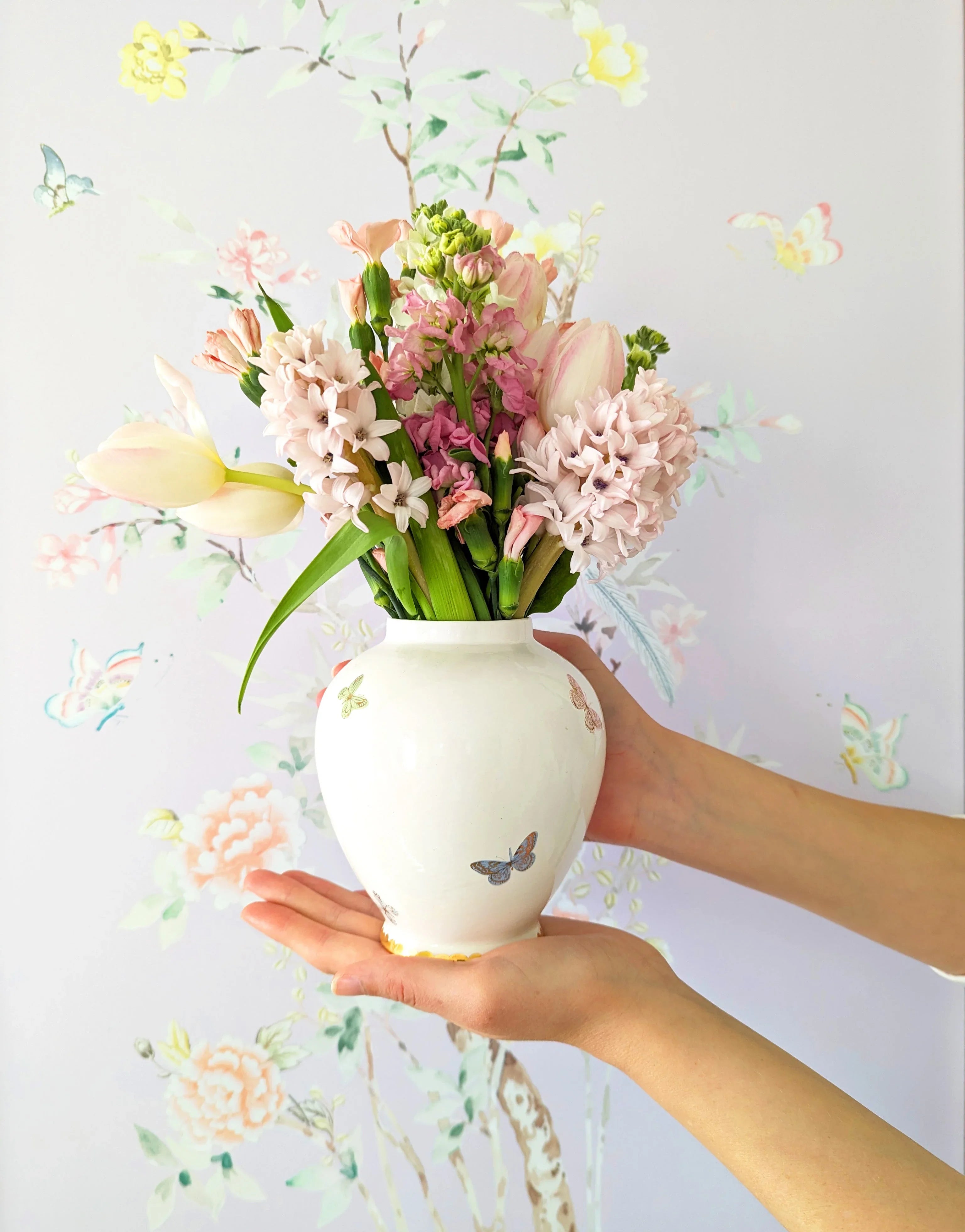 Gilded Butterflies Ginger Jars | Dorm Accessories | Dresser Accessories