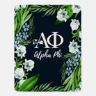 Alpha Phi XL 60x80 Sherpa Blanket - Lily Frame Throw Blankets
