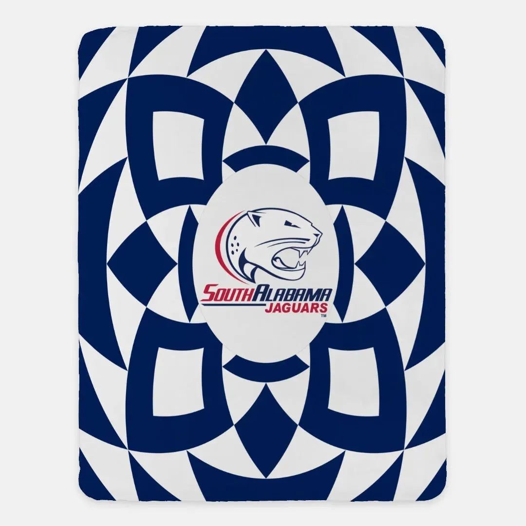 University of South Alabama XL 60x80 Blanket - Blue Tribal Throw Blankets